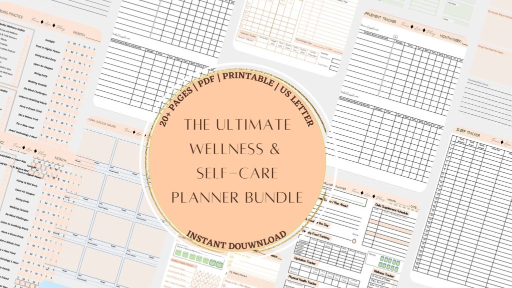 Wellness Planner Bundle (Peach) | Journals & Planners